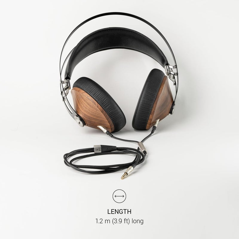 MEZE AUDIO | كابل بطول 1.2م مع ميكروفون وجهاز تحكم عن بعد ل99 كلاسيكيات الجوز الفضي | موصل ذكر 3.5 مم إلى ثنائي TS مونو 3.5 مم | قماش معزز بكيفلار | نحاس خالي من الأكسجين - Image 5